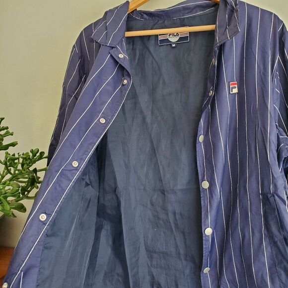 Vintage Y2k Fila light wind breaker snap buttons size medium - Picture 4 of 9